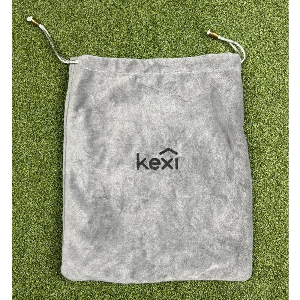 KEXI Gray Velvet Drawstring Jewelry Pouch Storage Travel Dust Bag
